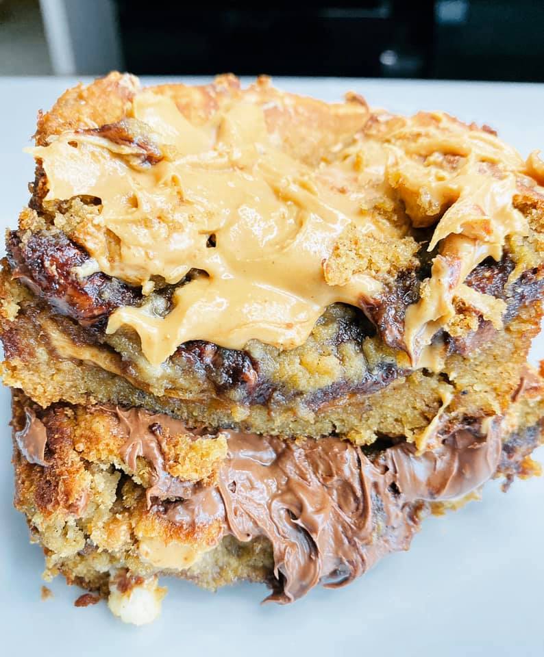 Crazy Peanut Butter “Nutella” Loaf